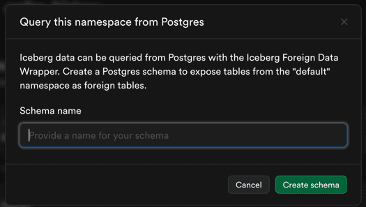 Select destination Postgres schema
